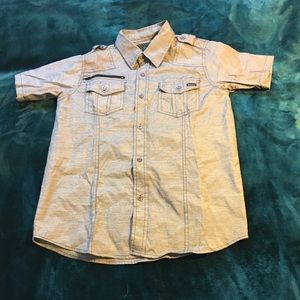 Bold blue dress up shirt